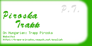 piroska trapp business card